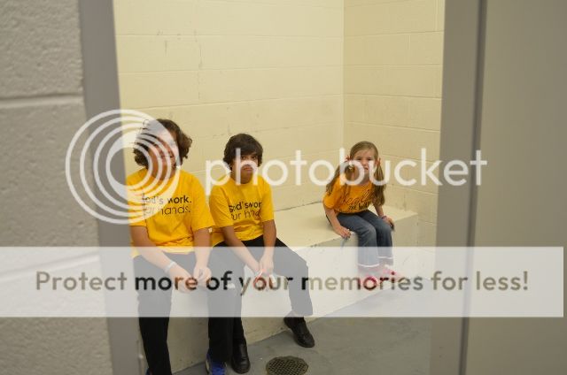 Happily in jail- the officers gave us the full tour!